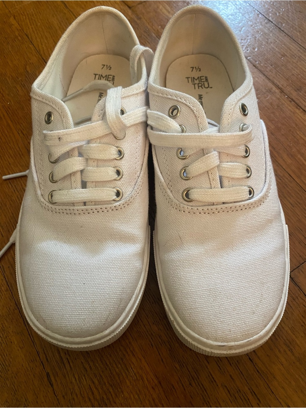 White canvas sneakers